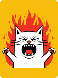 Табличка «Злой кот»