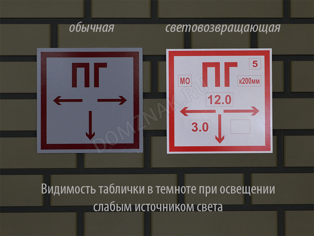 Указатель Направление к эвакуационному выходу по лестнице вниз